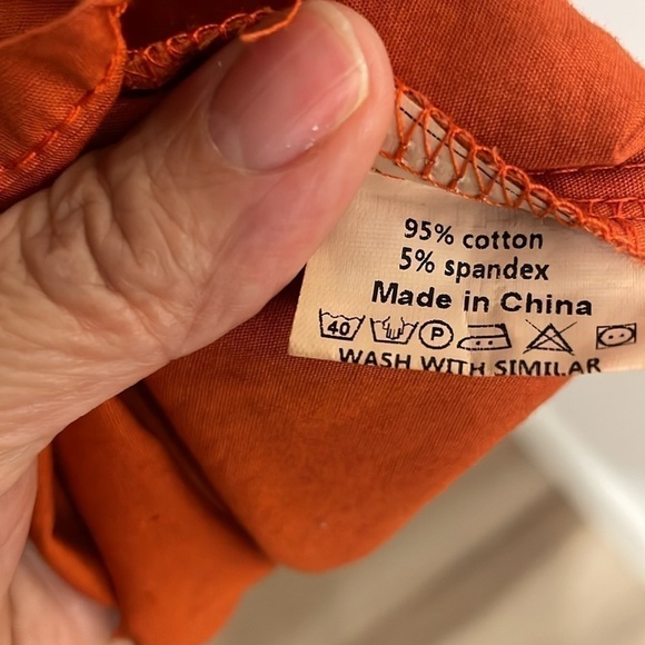 O-niceie orange and black cotton dress size 3xL - Picture 5 of 6